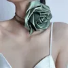 Belts Flower Rose Choker Belt Personality Waist Chain Necklace Satin Body For Dress Accessories