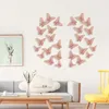 Decorative Flowers & Wreaths 12pcs Sticker 3D Crystal Butterflies Wall Beautiful Butterfly For Kids Room Decal Home Office School Decoration