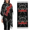 Lenços Womens Tassel Scarf Lorna Shore Death Metal Grande Super Soft Shawl e Envoltório Punk Presentes Pashmina