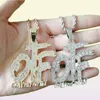 iced out only the family pendant necklace for men women luxury designer mens bling diamond letter pendants letters gold 8794372