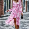 Casual Dresses Dress Bohemian Female Temperament Elegant Floral A Line Long Skirt Straps Floating Large Hem