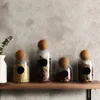 Bottiglie di stoccaggio Cucina Ufficio Barattolo di vetro sigillato creativo Può con coperchio in sughero a sfera per tè e caffè Cereali Contenitore per bottiglie di noci di fagioli di caramelle
