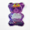 Sacs d'ours en forme spéciale, vente en gros, sac de 500 mg, cubes de vers, emballage en Mylar, vert, bleu, rouge, violet, Gviho