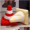 Cuscino/Cuscino Decorativo Cuscino Decorativo Simation Cono di Traffico Peluche Creativo Giocattolo Farcito Costruzione Segno Bambola Bambini Ragazzi Strada Dh0Pz