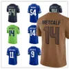 Barato 21 Devon Witherspoon 11 Jaxon Smith-Njigba 14 DK Metcalf 2023 Novo 12º Fan 9 Kenneth Walker III 7 Geno Smith 16 Tyler Lockett Futebol Jerseys