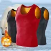 Roupa interior térmica masculina mais veludo espessamento fino em torno do pescoço dupla face quente colete camisa de fundo roupa interior térmica de inverno 231116