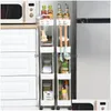 Storage Holders & Racks Storage Holders Racks Mobile Shelf Interspace Gap Kitchen Bathroom Fridge Side Seam Finishing 230307 Drop Deli Dhbkr