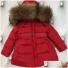 Abrigo de abajo de calidad superior para niños Baby Girl Invierno Cuello de piel grande Parka Chaqueta de pato Cálido Abrigo engrosado Ropa para niños Drop Delive DHCHR