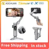 安定剤Aochuan Smart X Pro 3-AxisスマートフォンジンバルハンドヘルドスタビライザーがiPhoneアクションカメラの塗りつぶしワイヤレス充電Q231116