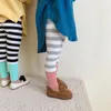 Hose HAYANA 2023 Herbst Kinderkleidung Baumwolle Legging Gestreifte Baby Mädchen Hosen