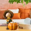 Kaarshouders Hars Pompoen Herfst middelpunt Creatieve oranje houder voor tafel Thanksgiving