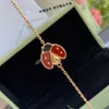 braccialetto di lusso designer argento oro rosa coccinella fortunata primavera donna uomo quadrifoglio braccialetti con ciondoli accessori gioielli all'ingrosso per le donne regalo di nozze