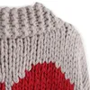 Suéteres de mujer Otoño Invierno cárdigan de punto de manga larga con estampado de corazón prendas de punto con frente abierto suéter abrigo 231116