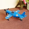 Decorative Figurines 1pc/lot Antique Retro Airplane Model Handmade Vintage Iron Metal Craft Home/Pub/Shop Decor Party Gifts