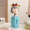 Christmas Decorations Nordic Girls Storage Tray Vase Resin Ornaments Makeup Organizer Holder for Keys Candy Jewelry Home Decor Figurines Gift 231116