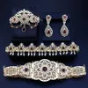 Hochzeit Schmuck Sets Sunspicems Chic Algerien Braut 18K Gold Farbe Kaftan Gürtel Brosche Ohrring Haarkette Marokko Frauen Bijoux Geschenk 231116