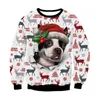 レディースセーター醜いクリスマスセーターグリーンジャンプ3D楽しい印刷ホリデーパーティーバースデー2024 231115