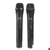 Microfones Smart Wireless Microphone Handheld Mic 2st High Quility med USB -mottagare för karaoke tal högtalare droppleverans el dhrbe