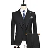 Abiti da uomo Blazer Giacca Gilet Pantaloni Boutique Colore puro Abito formale da uomo d'affari Set tre pezzi e set due pezzi Abito da sposa sposo S-5XL 231116