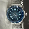 Uhr mit Keramiklünette, Sommerblau, Rologio Blau, 42 mm, Herrenuhren, automatisches mechanisches Uhrwerk, Armbanduhren, Rologio Keramik, Automatik, Luxus, Armbanduhr