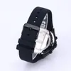 Wristwatches Sophisticated 44mm Men's Watch Onyx Black Face Calendar Opening Stainless Body Rubber Band 231115