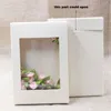 Emballage cadeau 50 pièces boîte d'affichage en papier multicolore avec fenêtre en PVC transparent boîtes à bonbons de mariage emballage Kraft