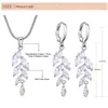 Collier et boucles d'oreilles ensemble Bettyue simplicité Style feuilles forme élégant bijoux ensembles zircone boucle d'oreille pour les femmes fête charmante habiller