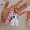 Keychains Lanyards promotional gifts wholesale Keychains 3D PVC kawaii character car keyring key chain accessories cartoon cute astronaut