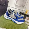 مصمم Run Sneakers العلامة التجارية الفاخرة من جلد الغزال المذهل المتشابك G platfor