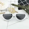 Lunettes de soleil demi-monture œil de chat pour femmes, marque de styliste, mode, extérieur, rue, photographie, UV400