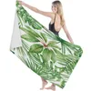 Towel Plant Light Green Leaves Simple Spring Household Bath Microfiber Quick Dry Face Surf Print Beach