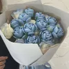 Bouwstenen met blauwe rozenboeket Compatibel met LEGO DIY-cadeaus In stijl Hoge uitstraling Geschenkdoos voor beste vrienden van meisjes Valentijnsdag