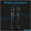 Microfones Smart Wireless Microphone Handheld Mic 2st High Quility med USB -mottagare för karaoke tal högtalare droppleverans el dhrbe
