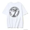 Designer Vêtements de mode T-shirts de luxe T-shirts Crrespresentclo Lettre Angel Badge Porté à manches courtes High Street American Casual Loose T-shirt