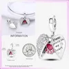 Loose Gemstones 925 Sterling Silver Charm Heart Serie Pendant For Original Charms DIY Bracelet Express Love Gift Lover Bead Women Jewelry