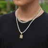 Pendant Necklaces DJ Charm Single Letter & Music Festival For Men/Women Gold Color Hip Hop Jewelry With Rope Chain A-Z