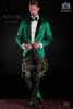 Abiti da uomo Blazer SZMANLIZI COSTUMI MASCHILI Smoking italiani slim fit in raso dorato Sposo con un bottone Uomo Prom/Festa di matrimonio per uomo