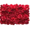 Flores decorativas Tongfeng Red de alta qualidade Cadeaux Mariages Pour Convite 3D Bloemen Parede Painel de Seda Rosa Rosa Parque