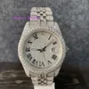 Hip Hop Bussown Diar Męs Mise Out Hand Made Ustawienie VVS Moissanite Watch Mężczyźni Kobiety