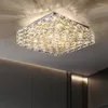 Lampadari Lampadario moderno a soffitto per camera da letto Design creativo Soggiorno Lampada di cristallo Lampadario a LED quadrato di lusso Cristal