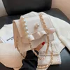 Torby wieczorowe 2023 Kobiet plisowany łańcuch crossbody torba Pearl pu skórzana kontrast kolor luksusowy designerka torebka na ramię