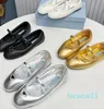 Zapatos Mary Jane de diseñador de lujo para mujer, zapato de vestir con parte inferior plana, zapatos de baile de Ballet de cuero genuino, decoración de cabeza redonda, zapato de fiesta informal