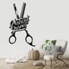 Wall Stickers Barber Shop Sign Decals Poster Haircut Shaved Comb Scissors Salon Art Mural Window Decoration DW10646