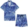 Новые дизайнерские рубашки для боулинга, мужские цветочные гавайские шелковые деловые рубашки, повседневные рубашки, мужские рубашки Slim Fit с коротким рукавом, классическая рубашка