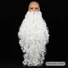 Perucas cosplay 75cn/30 polegadas papai noel barba peruca de cabelo sintético cabelo curto role-playing assistente masculino branco cinza acessórios de cabelo 231116