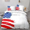 Sängkläder sätter National Flag Däcke Cover Set King Size Creative American For Teen Adults Microfiber Quilt Retro Bed