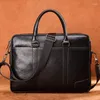 BRECHUSES BUSINESS MEN PRORECASE LINER LAPPOP Handbag Casual Shoulder Bag äkta Messenger Bags Office For Work