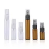 Wholesale 3ml 5ml 10ml Small Glass Spray Bottle Empty Transparent Cosmetic Perfume Container With Mist Atomizer Nozzle For Sample And Travel