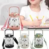 Water Bottles Big Belly Bottle Cute Children Drinking Cup Straw Strap Leakproof Multi Color Panda Shape Portable Cartoon