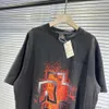 Diseñador Ropa de moda Camisetas de lujo Camisetas Independiente Alemán Tank Rock B Vintage Lavado Viejo Americano Casual High Street Camiseta de manga corta Hombres
